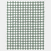 ファイーとローレングリーンプレイド フリースブランケット (正面)