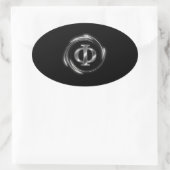 ファイ記号 楕円形シール (バッグ)