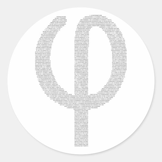 ファイ（黄金比） ラウンドシール (正面)