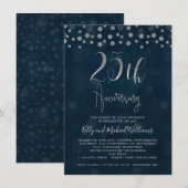 ファウクスシルバー 25周年 結婚記念パーティー招待状 招待状 (正面/裏面)