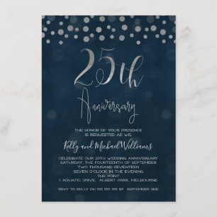ファウクスシルバー 25周年 結婚記念パーティー招待状 招待状