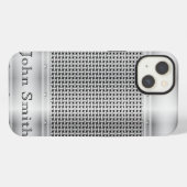 ファウシルバー メタル柄 iPhone X カー iPhoneケース (裏面横)