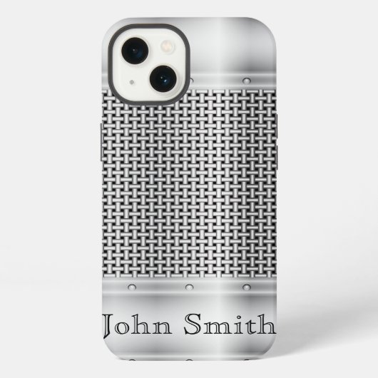 ファウシルバー メタル柄 iPhone X カー iPhoneケース (裏面)