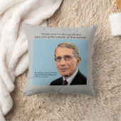 ファウシ博士、両面デザイン、グレー淡い色の/ブルー、 クッション (ブランケット)