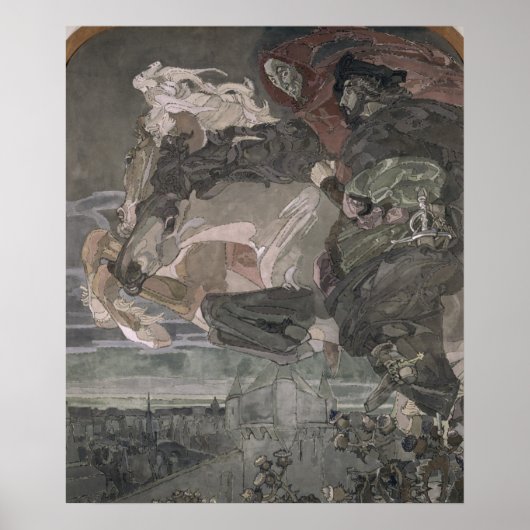 ファウストとメフィストフェレスの飛行， 1896 ポスター (正面)