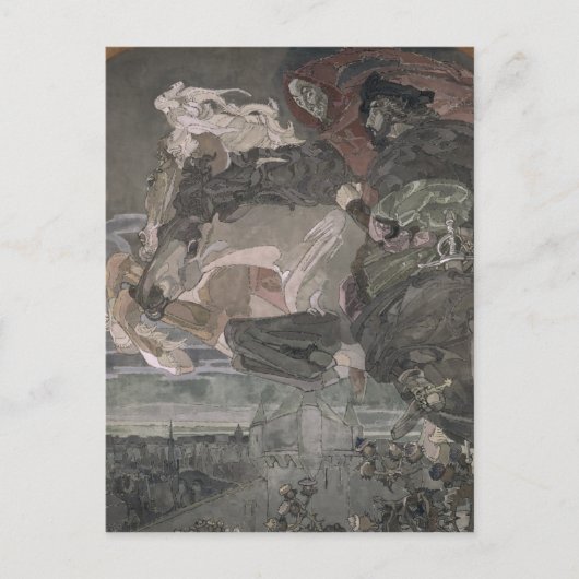 ファウストとメフィストフェレスの飛行， 1896 ポストカード (正面)