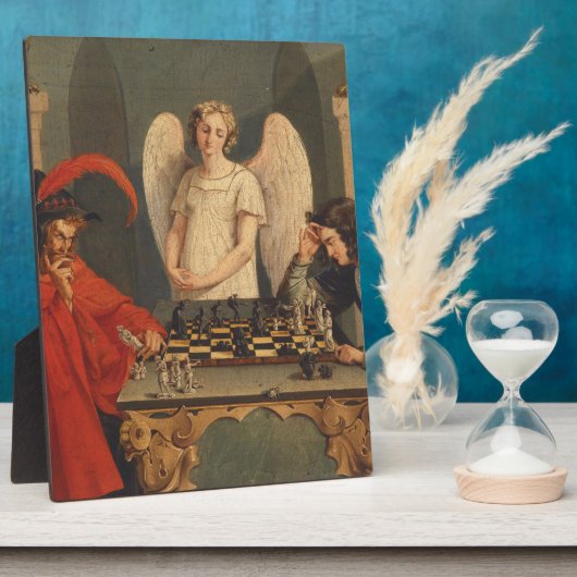 ファウストとメフィ遊ストフェレスのチェス フォトプラーク (側面)