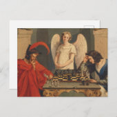 ファウストとメフィ遊ストフェレスのチェス ポストカード (正面/裏面)