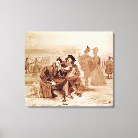 ファウストとワーグナーの対談 キャンバスプリント (正面)