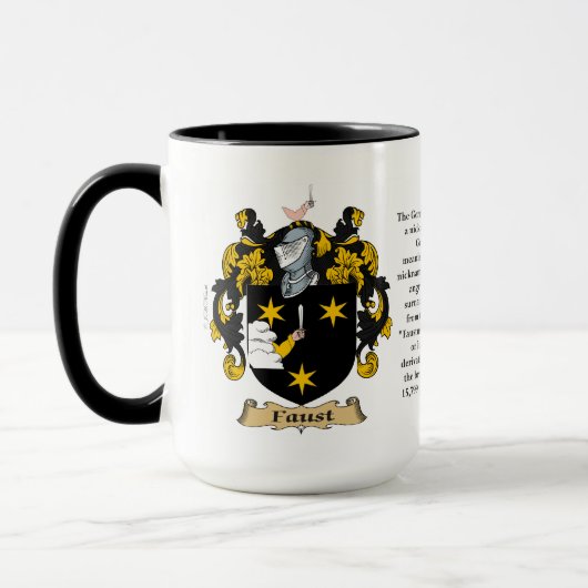 ファウスト家族の紋章付き外衣 マグカップ (左)