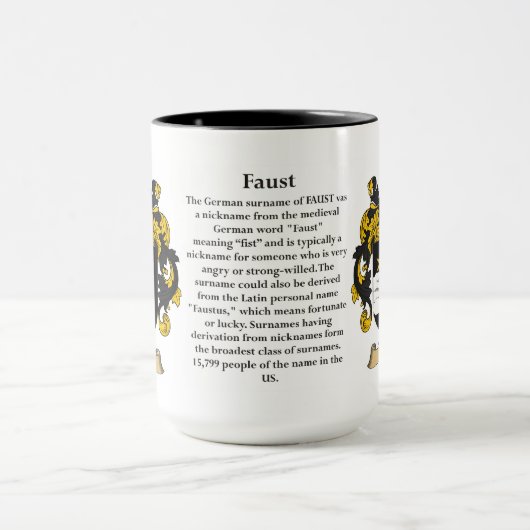 ファウスト家族の紋章付き外衣 マグカップ (中央)