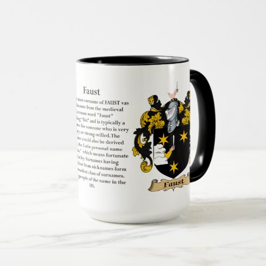 ファウスト家族の紋章付き外衣 マグカップ (正面右)