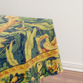 ファウディアペア，ゴシック様式のファンタジー花，緑 テーブルクロス (インサイチュ)