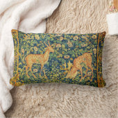 ファウディアペア，ゴシック様式のファンタジー花，緑 ランバークッション (ブランケット)