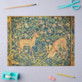 ファウディアペア，ゴシック様式のファンタジー花，緑 薄葉紙 (クラフト)