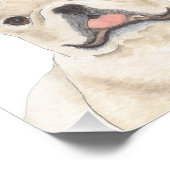 ファウパーソナライズされたンタンフレンチエフランスのブルドッグアート フォトプリント            (角)