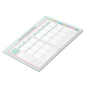 ファウプランナー - 日曜始まり 週間計画 ノートパッド (アングル)