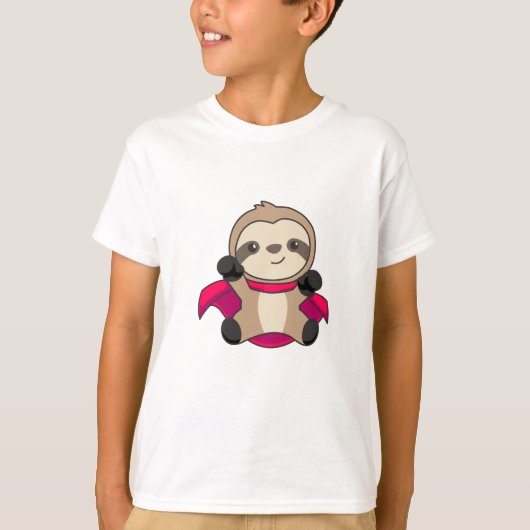 ファウルタースーパーヒーロー甘い子供へ動物おもしろい Tシャツ (正面)