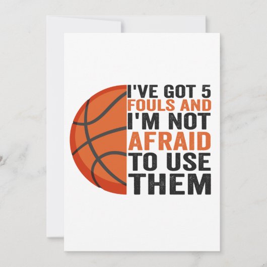 ファウル5つあるし、遠慮なく使うぜ 招待状 (正面)