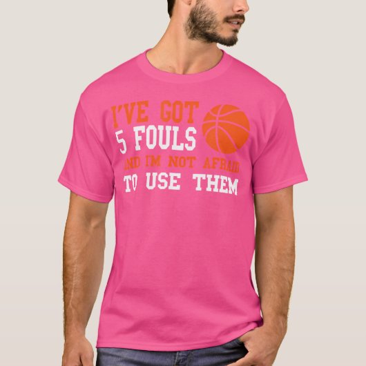 ファウル5回出してやるバスケT Tシャツ (正面)