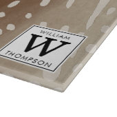 ファウンスポットベビーディアアニマルプリントモノグラム カッティングボード (角)