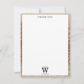 ファウンスポットベビーディアアニマルプリントモノグラム サンキューカード (正面)