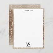 ファウンスポットベビーディアアニマルプリントモノグラム サンキューカード (正面/裏面)