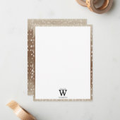 ファウンスポットベビーディアアニマルプリントモノグラム ノートカード (正面/裏面インサイチュ)