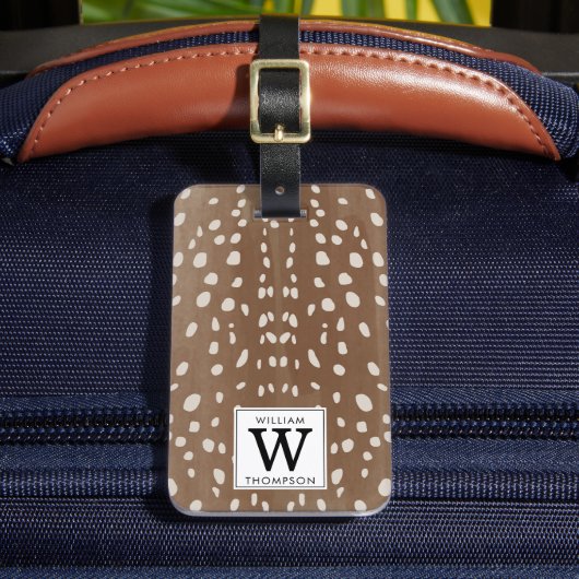 ファウンスポットベビーディアアニマルプリントモノグラム ラゲッジタグ (正面インサイチュ2)