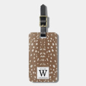 ファウンスポットベビーディアアニマルプリントモノグラム ラゲッジタグ (正面縦)