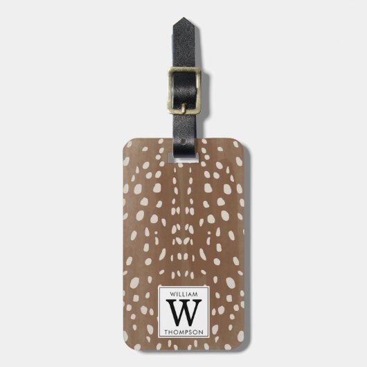 ファウンスポットベビーディアアニマルプリントモノグラム ラゲッジタグ (正面縦)