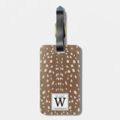 ファウンスポットベビーディアアニマルプリントモノグラム ラゲッジタグ (裏面縦)