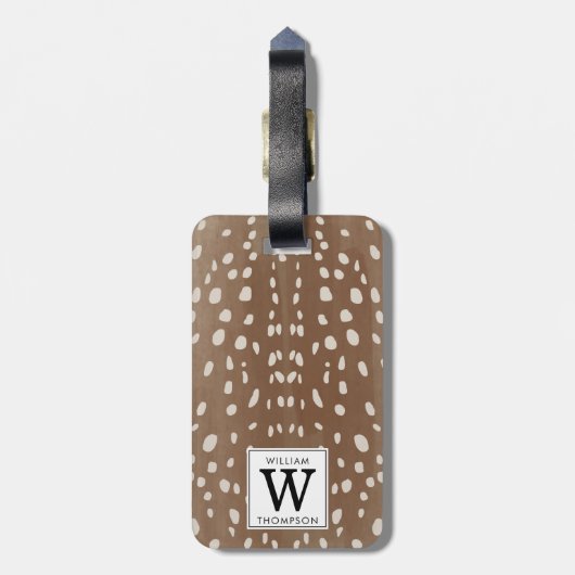 ファウンスポットベビーディアアニマルプリントモノグラム ラゲッジタグ (裏面縦)
