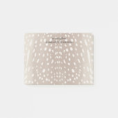 ファウンスポットベビーディアーアニマルプリント パーソナライズされた ポストイット (正面)