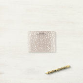 ファウンスポットベビーディアーアニマルプリント パーソナライズされた ポストイット (デスク上)