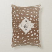 ファウンスポットベビー鹿アニマルプリントパターンモノグラム アクセントクッション (正面(垂直))