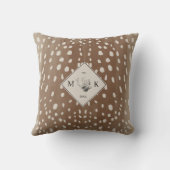 ファウンスポットベビー鹿アニマルプリントパターンモノグラム クッション (裏面)