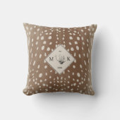ファウンスポットベビー鹿アニマルプリントパターンモノグラム クッション (正面)