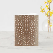 ファウンスポットベビー鹿アニマルプリントパターン カード (黄色い花)