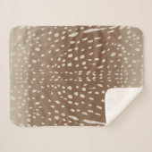 ファウンスポットベビー鹿アニマルプリントパターン シェルパブランケット (正面(横))