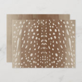 ファウンスポットベビー鹿アニマルプリントパターン シーズンポストカード (正面/裏面)