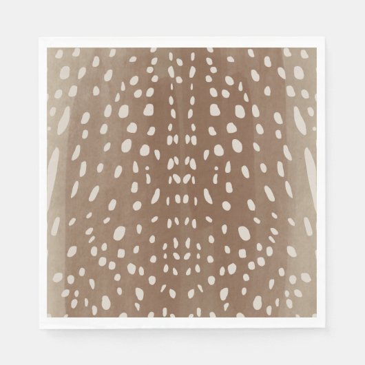 ファウンスポットベビー鹿アニマルプリントパターン スタンダードランチョンナプキン (正面)