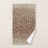 ファウンスポットベビー鹿アニマルプリントパターン バスタオルセット (ハンドタオル)