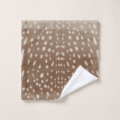 ファウンスポットベビー鹿アニマルプリントパターン バスタオルセット (ウォッシュタオル)