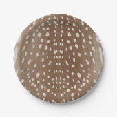 ファウンスポットベビー鹿アニマルプリントパターン ペーパープレート (正面)