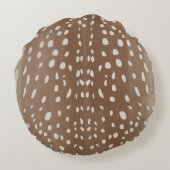 ファウンスポットベビー鹿アニマルプリントパターン ラウンドクッション (裏面)