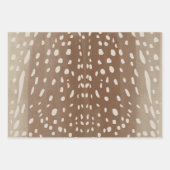 ファウンスポットベビー鹿アニマルプリントパターン ラッピングペーパーシート (正面3)