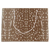 ファウンスポットベビー鹿アニマルプリントパターン ラージペーパーバッグ (正面)