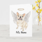 ファウンタンクリームフレンチー悔やみや弔慰メモリアル カード (黄色い花)