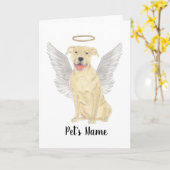 ファウンタンピットブルスタフィー悔やみや弔慰メモリアル カード (黄色い花)